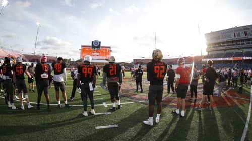 1/27/21 Practice SeniorBowl | Photo by Jeff Hanson