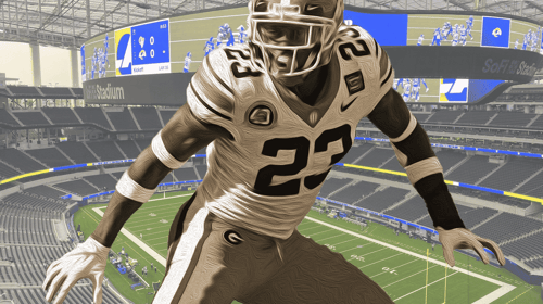 Georgia Bulldogs Safety Mark Webb. LAFB Network Graphic