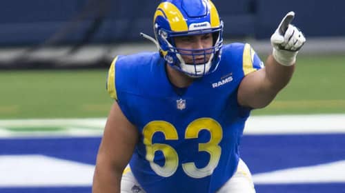 Austin Corbett Will And Should Start At Center For The Rams 8 Los Angeles Rams Offensive Lineman Austin Corbett. Source: Yahoo | Creative Commons License
