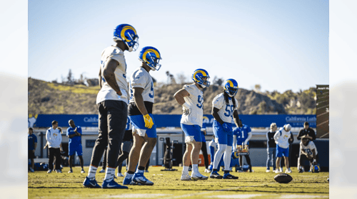 Los Angeles Rams At Practice Before Traveling To Tampa Bay To Face The Buccaneers. Photo Credit: Brevin Townsell | LA Rams