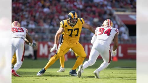 Andrew Whitworth Retires A Los Angeles Rams Legend 10 Los Angeles Rams Tackle Andrew Whitworth Playing Against The San Francisco 49ers. Photo Credit: Jeff Lewis | LA Rams