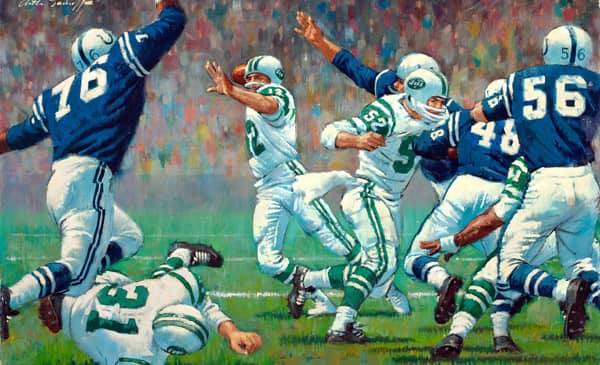 Top 10 Moments In New York Jets History 2 Joe Namath Painting
