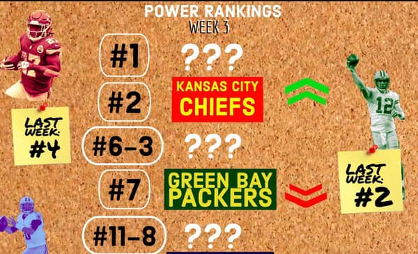 The Al Dente Dozen Week 3 NFL Power Rankings