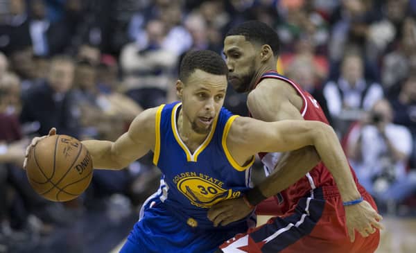 Steph Curry of the Warriors at Wizards. Photo Credit: Wikimedia Commons