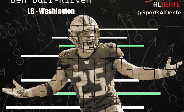 Ben Burr-Kirven NFL Draft Profile. Photo Credit: USA Today Images / Sports Al Dente Illustration