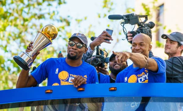 Will He Or Won’t He. . . Will Kevin Durant Remain a Golden State Warrior 2 Kevin Durant and David West. Photo Credit: MarinSD - Under Creative Commons License