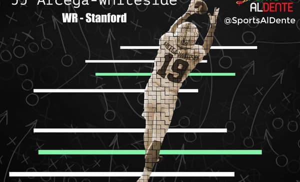 JJ Arcega-Whiteside NFL Draft Profile. Photo Credit: USA Today Images | Sports Al Dente Illustration
