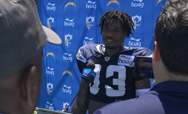 The Chargers Plan After Derwin James Injury 2 Chargers Safety Derwin James During Press Conference After Training Camp. Photo Credit: Ryan Dyrud | Sports Al Dente