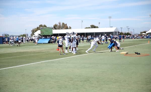 Los Angeles Rams Linebacker Group During 2019 Training Camp. Photo Credit: Ryan Dyrud | Sports Al Dente