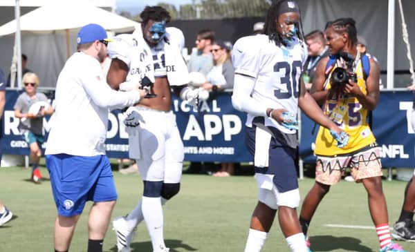 Todd Gurley Enjoys Some Cake For His Birthday At Rams Training Camp In Irvine California 08/03/19. Photo Credit: Ryan Dyrud | Sports Al Dente