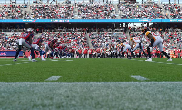 HOUSTON, TX - FEBRUARY 8: The Houston Roughnecks and the LA Wildcats line up for kickoff on February 8, 2020 at TDECU Stadium in Houston, Texas. (Photo by Thomas Campbell/XFL)