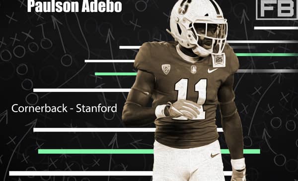 Stanford Cornerback Paulson Adebo. LAFB Network Graphic.