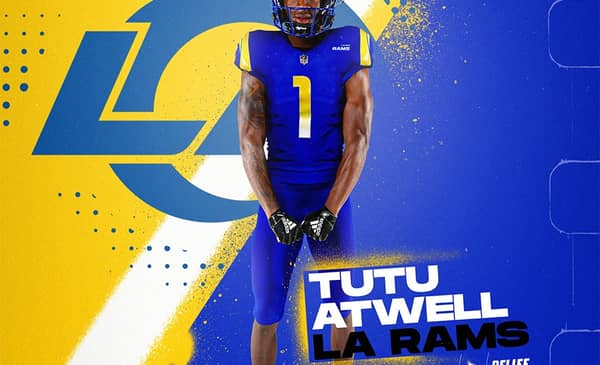 Los Angeles Rams Wide Receiver Tutu Atwell. Photo Credit: Louisville Football Twitter