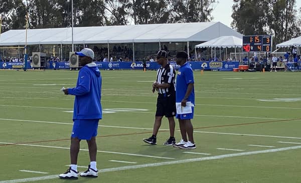 Raheem Morris's Career Rebuild Is Almost Complete 2 Los Angeles Rams Defensive Coordinator Raheem Morris. Photo Credit: Ryan Dyrud | LAFB Network