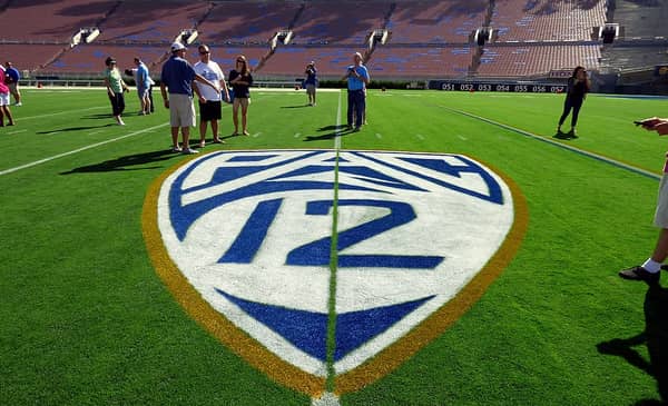 Predicting The Pac-12 South Standings 2 The PAC12 Logo On The Field Of The Rose Bowl. Photo Credit: PXFuel