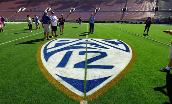 The PAC12 Logo On The Field Of The Rose Bowl. Photo Credit: PXFuel