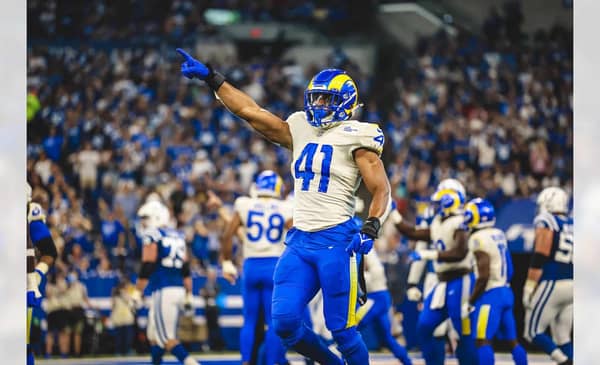 Los Angeles Rams Linebacker Kenny Young. Photo Credit: Brevin Townsell | LA Rams