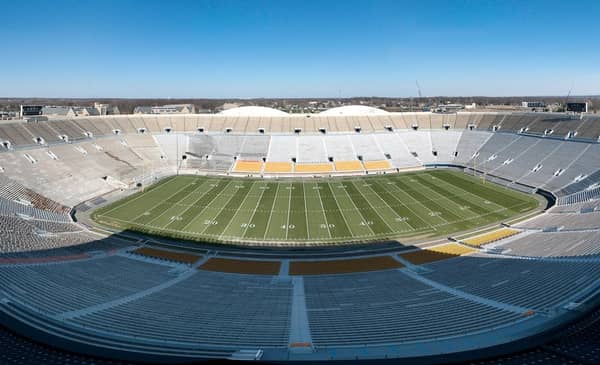 Panorama of the football field at Notre Dame Stadium. Photo Credit: JCK_Photos | Wikimedia Commons