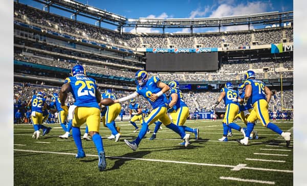 Los Angeles Rams Warmup At MetLife Stadium To Face The New York Giants. Photo Credit: Brevin Townsell | LA Rams