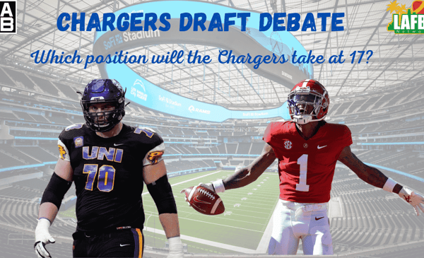 Chargers Draft Debate: Which Position Will They Take First? 2 Position 1