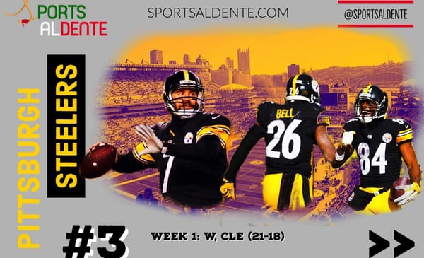 The Al Dente Dozen Week 1; NFL Power Rankings 2 Pittsburgh Steelers The Al Dente Dozen NFL Power Rankings