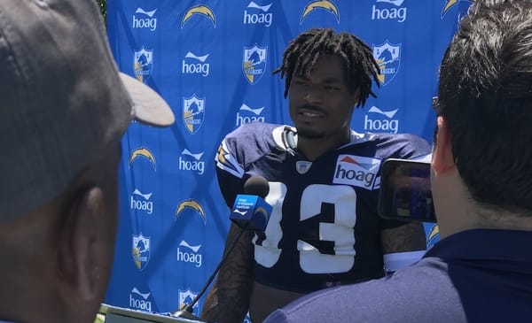 Chargers Safety Derwin James During Press Conference After Training Camp. Photo Credit: Ryan Dyrud | Sports Al Dente