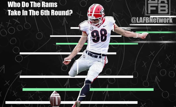 NFL Kicking Prospect Rodrigo Blankenship. Photo Credit: The Athletic | LAFB Network Graphic