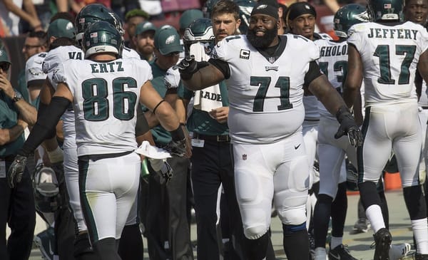 Analyzing The Chargers Situation At Left Tackle 2 NFL Left Tackle Jason Peters. Photo Credit: KA Sports Photos | Keith Allison | Under Creative Commons License
