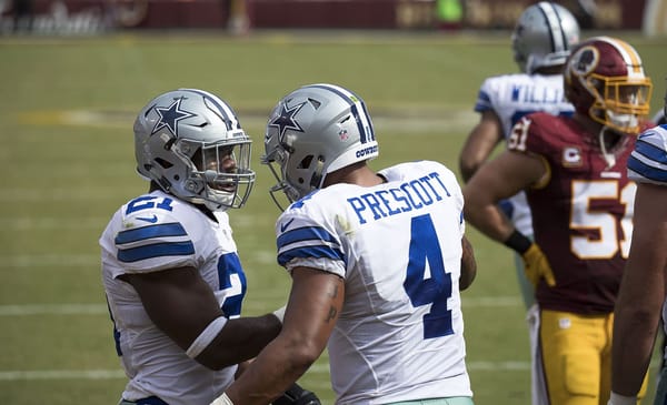 Cowboys QB Dak Prescott And Running Back Ezekiel Elliott. Photo Credit: KA Sports Photos | Under Creative Commons License