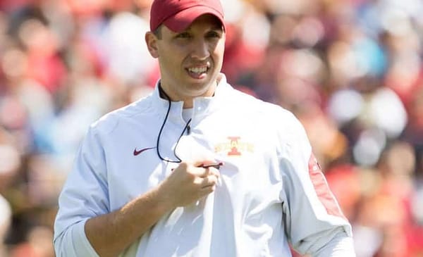 Iowa State Football Coach Matt Campbell. Photo Credit: Jfurlong | Wikimedia Commons