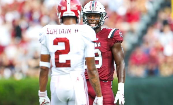 University Of Alabama Cornerback Patrick Surtain II. Photo Credit: Katie Dugan, Gamecock Central | Under Creative Commons License