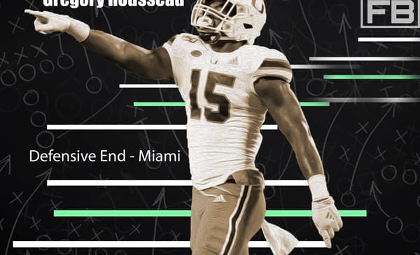 Gregory Rousseau NFL Draft Profile 2 Gregory Rousseau NFL Draft Profile. LAFB Network Graphic.
