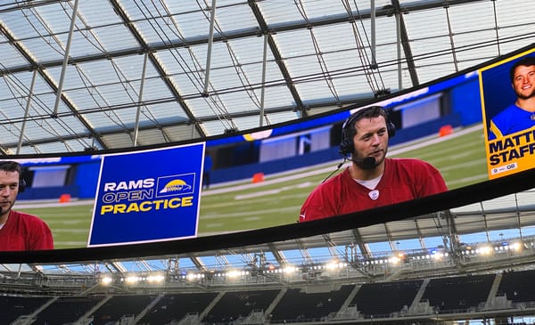 Matthew Stafford On The Oculus At SoFi Stadium. Photo Credit: Ryan Dyrud | LAFB Network