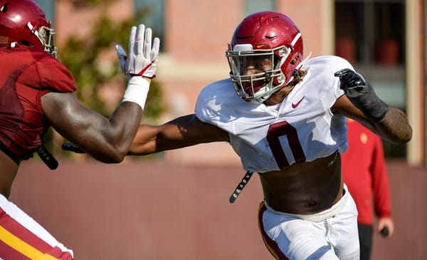 The USC Trojans Football team completes its first week of fall camp in preparation for the 2021 season. Photo Credit: John McGillen | USC Athletics