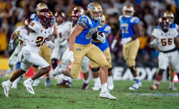 UCLA Tight End Greg Dulcich. Photo Credit: Scott Chandler | UCLA Athletics