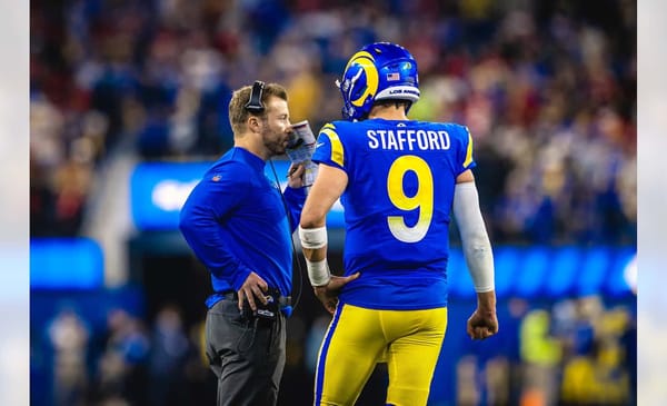 Rams Head Coach Sean McVay And Quarterback Matthew Stafford. Photo Credit: Brevin Townsell | LA Rams