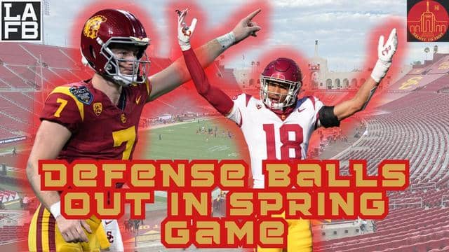 USC Trojans Defense Shines In Spring Game | Offense Makes Mistakes But Shows Promise