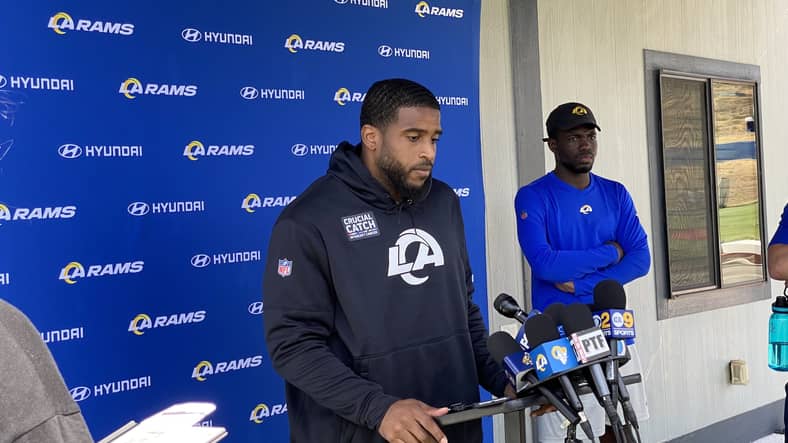 Los Angeles Rams Linebacker Bobby Wagner Speaks To The Media During Rams OTAs. Photo Credit: Ryan Dyrud | LAFB Network