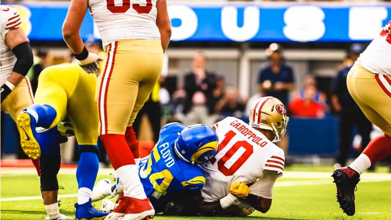 The Rams Fall Apart Against the Niners; Lose 14-31 2 Rams Outside Linebacker Leonard Floyd Photo Credit: Brevin Townsell | LA Rams