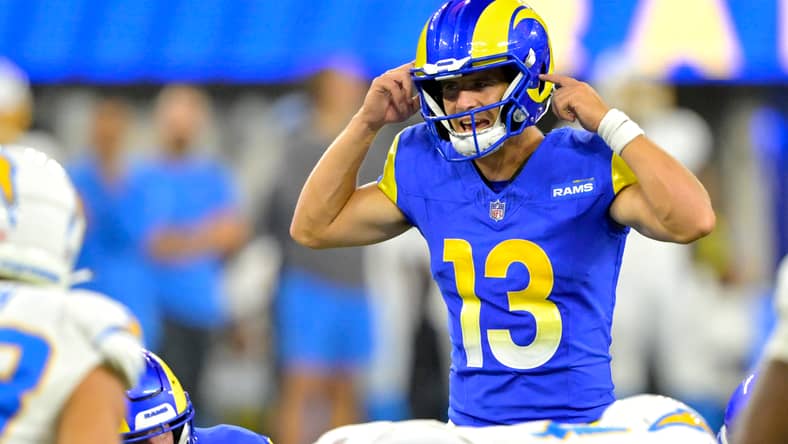 Los Angeles Rams quarterback Stetson Bennett