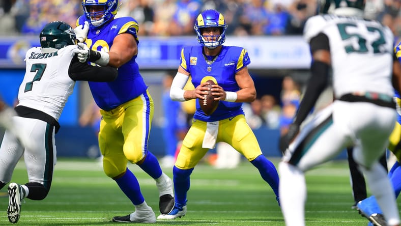 Los Angeles Rams Right Tackle, Rob Havenstein Questionable To Return Vs Ravens 2 NFL: Philadelphia Eagles at Los Angeles Rams