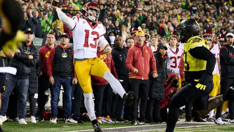 Caleb Williams NFL Draft Profile 4 NCAA Football: Southern California at Oregon