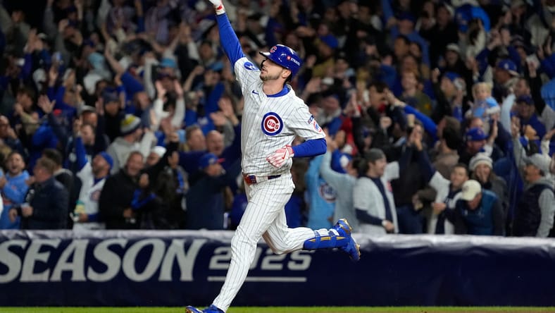 Dodgers Get Free Agent Message Involving Cubs' Kyle Tucker 22 MLB: Playoffs-Milwaukee Brewers at Chicago Cubs