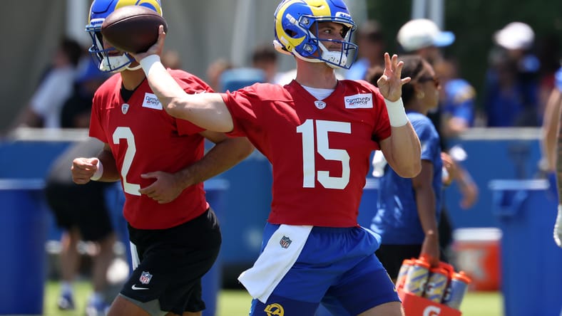 Rams Rookie Ty Simpson Shows Patience During Training Camp 3 Rams Rookie Ty Simpson Shows Patience During First Public Training Camp Practice
