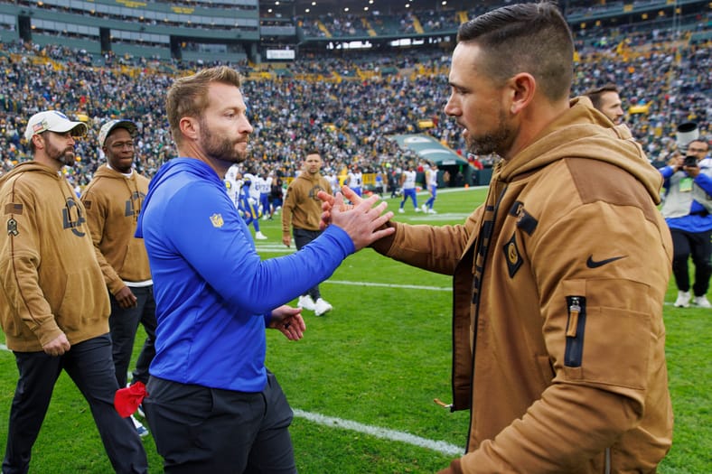 NFL: Los Angeles Rams at Green Bay Packers Sean McVay Matt LaFleur