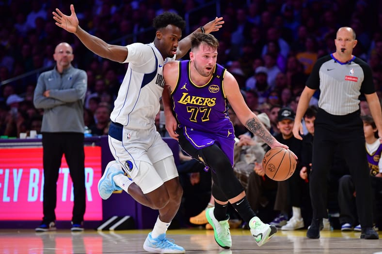 NBA: Dallas Mavericks at Los Angeles Lakers Luka Doncic

