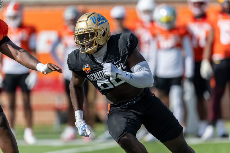 NCAA Football: Senior Bowl UCLA Bruins Oluwafemi Oladejo