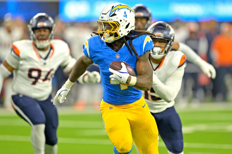 Los Angeles Chargers Running Back Gus Edwards