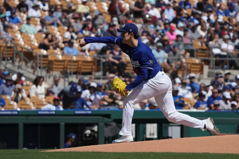 MLB: Spring Training-Cleveland Guardians at Los Angeles Dodgers