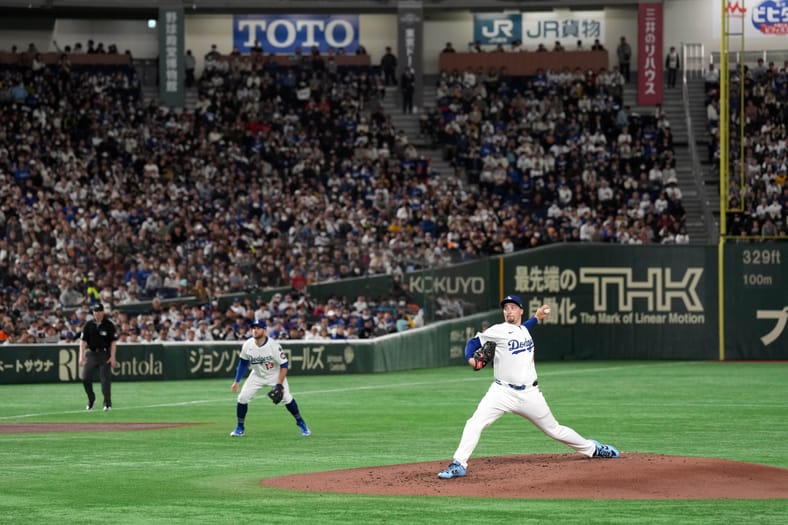 MLB: Spring Training-Los Angeles Dodgers at Hanshin Tigers